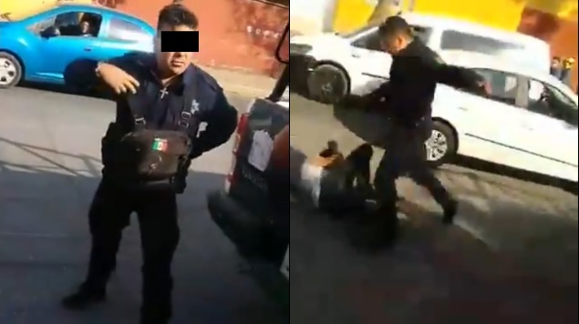 Policía de Tultitlán golpea y patea a hombre (VIDEO)