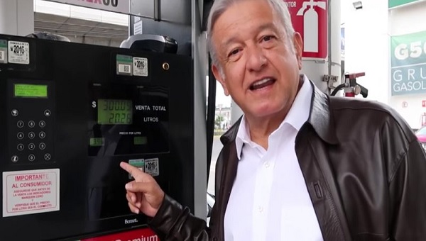 AMLO y gasolina